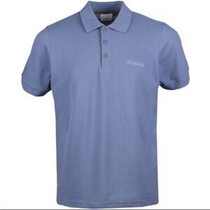 Columbia Men's Short Sleeve Blue Polo Shirt
